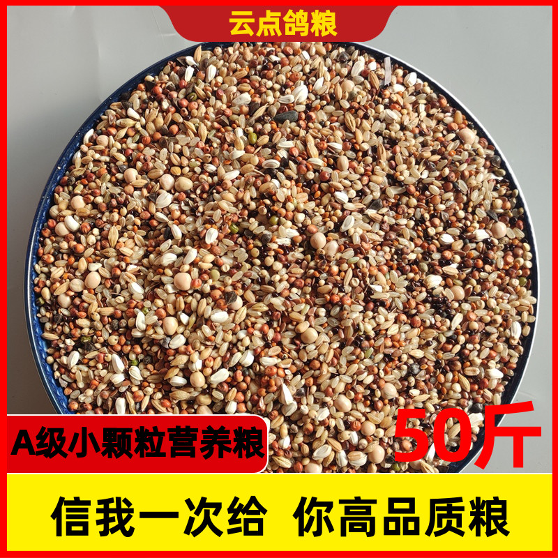鸽粮50斤无玉米粒红高粱豌豆小麦幼信鸽通用粮食10斤20斤鸽粮