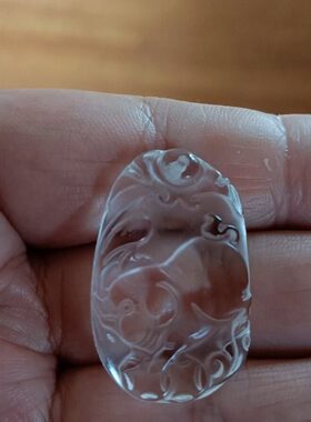 男女小饰品挂坠命天然富裕属猪白招财礼本朋友送十二生肖水晶吊坠