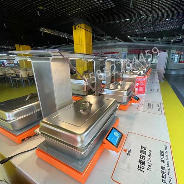 智慧食堂餐厅称重自助收银团餐智能扫码称 智慧餐台智盘无人结算