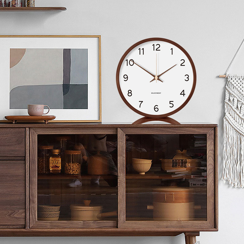 实木立式钟表摆放式桌面时钟摆台式座G钟坐钟客厅家用时尚创意摆