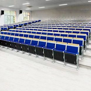 会议室连排椅学校多媒体翻板课桌椅 大学阶梯教室椅 报告厅礼堂椅