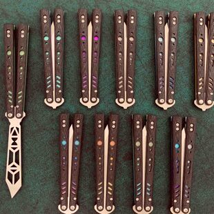 开刃TS刀班输P疆碳纤维刀花非BRRE练习式未蝴蝶无SU手战鲨IT甩REP