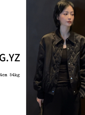 【樱子家】3070F简约翻领菱格纹鹅绒外套