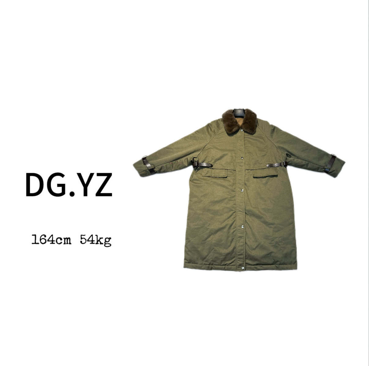 【樱子家】3151F时尚立领百搭拼水貂毛领鹅绒外套