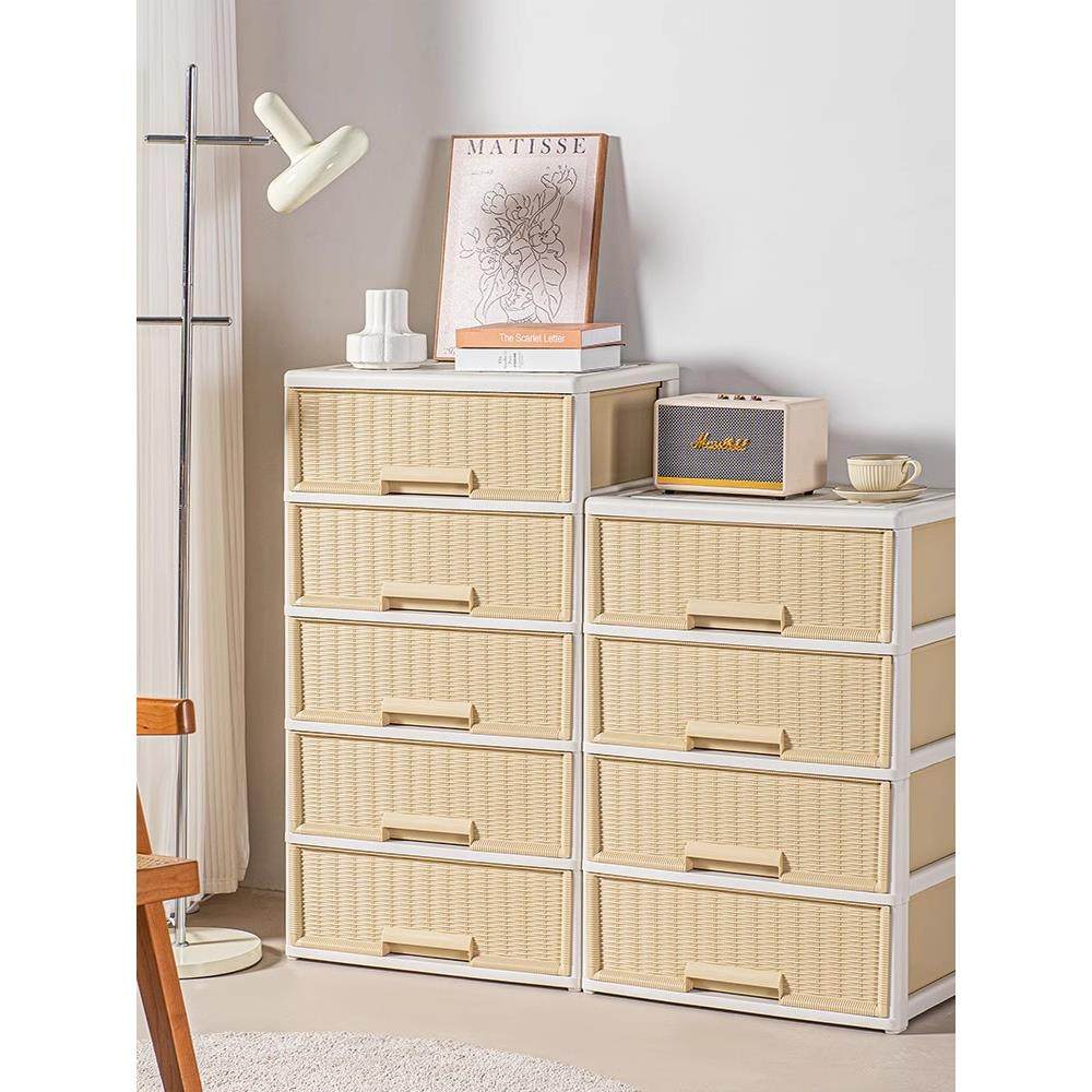 多层抽屉式收纳柜家用客厅卧室宿舍彷藤储物整理箱零食床头抽屉柜,收纳整理,收纳柜,淘宝优惠券,粉丝福利购,淘宝优惠卷