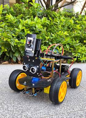 ESP32CAM 摄像头可编程arduino 智能小车WIFI无线传输4WD套件STEM