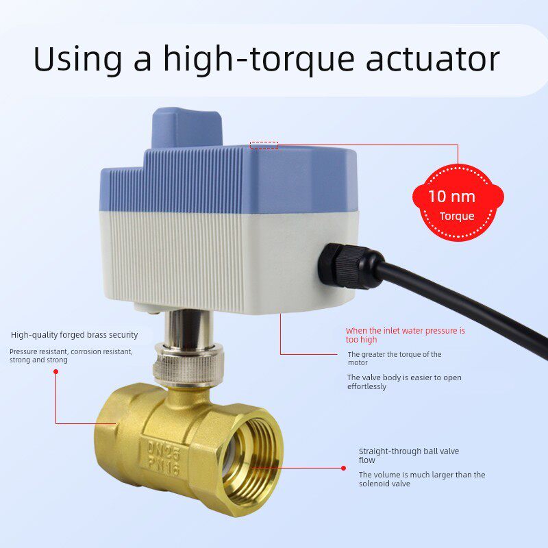 需定制手自一体防水电动球阀220v两线儿通常闭常开电磁水阀门开关