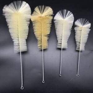 需定制实验室三角烧瓶刷锥形瓶刷圆底烧瓶刷量杯刷尼龙毛刷100ml-