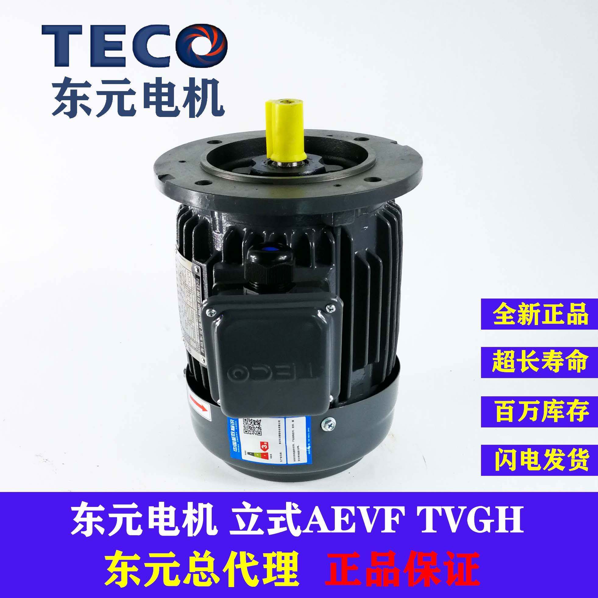 需定制TECO东元电机0.37 0.75 1.5KW AEVF AEMV刹车制动马达电动