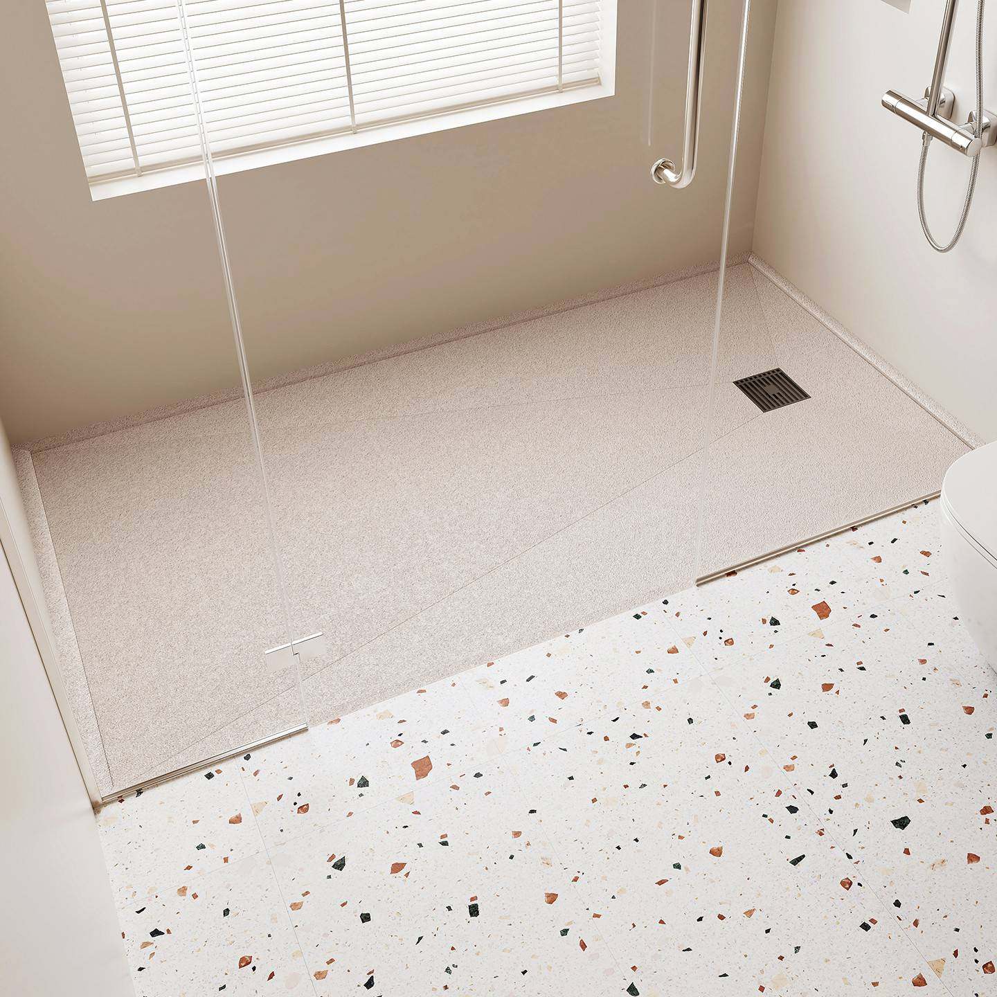 一体式卫生间底座淋浴房集成岩板淋浴盘浴室底盘淋浴间岩板淋浴板