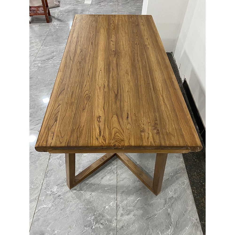 需定制老榆木茶桌实木桌子门板桌面复古民宿吧台桌禅意家用风化木