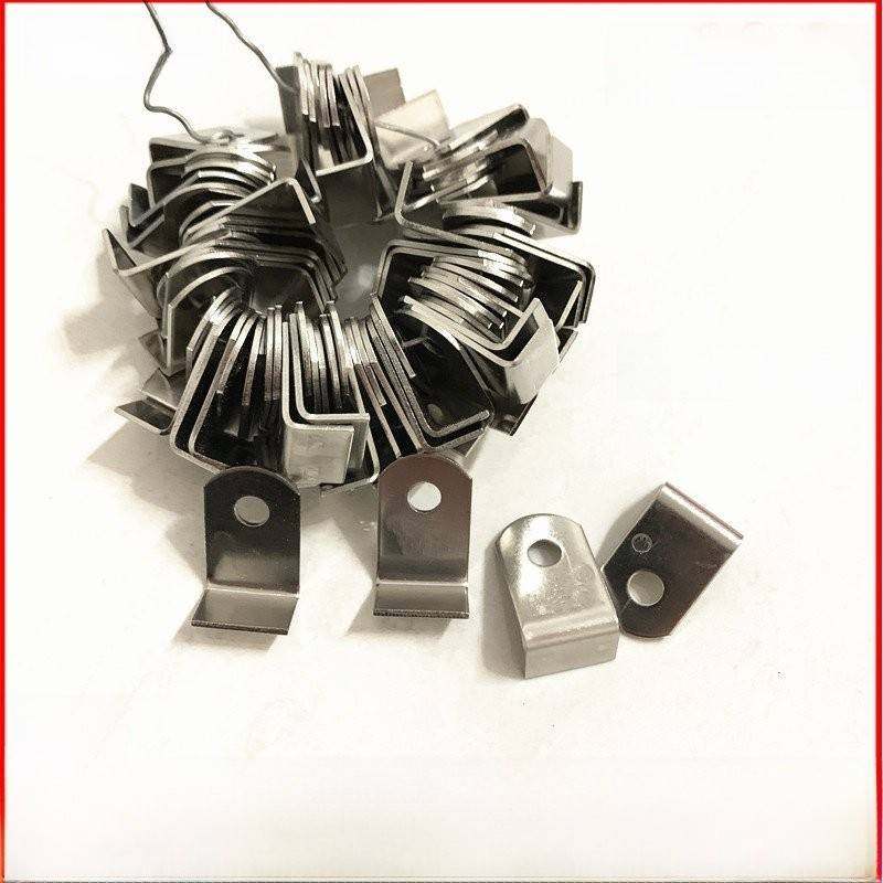 需定制不锈钢直角耳件6mm固定件防盗网配件连接件8mm圆孔焊接固定