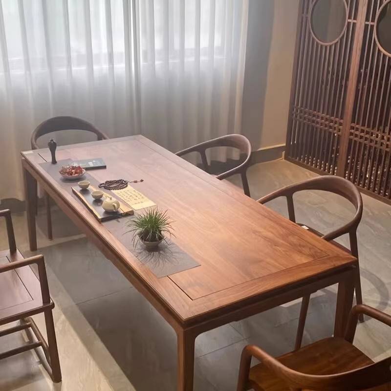 需定制宋式美学书桌老榆木书房书桌中式实木书法桌画案古风禅意毛