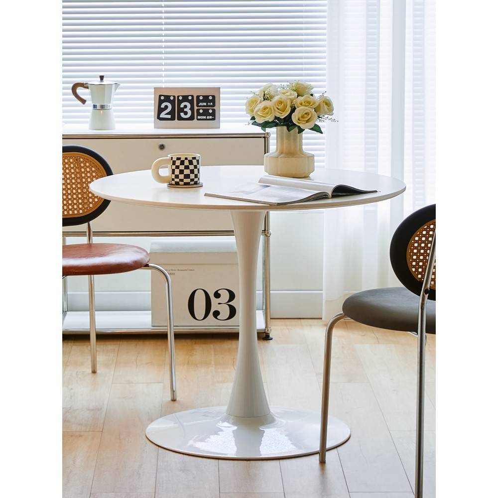 需定制简约现代公司洽谈接待茶几家用学习客厅阳台床边大圆桌餐桌