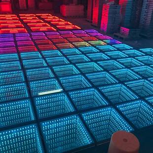 需定制led深渊镜地砖灯定制千层镜招牌灯箱磁吸地颤弹簧ktv婚庆发