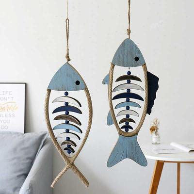 中格鱼挂件风墙面立体鱼形海壁饰样11240板房酒店房间走廊玄关地