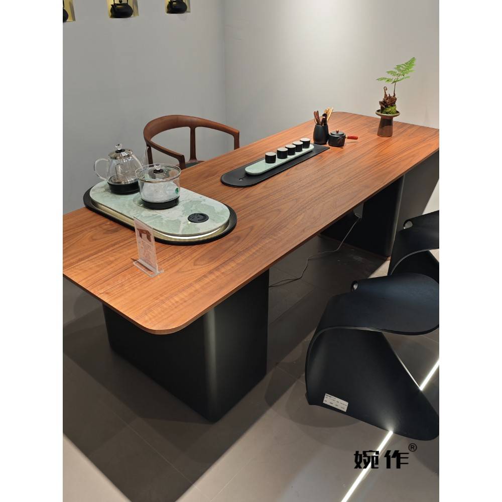 需定制婉作新中式茶桌2025新款高级感茶室会所接待设计师禅意功夫