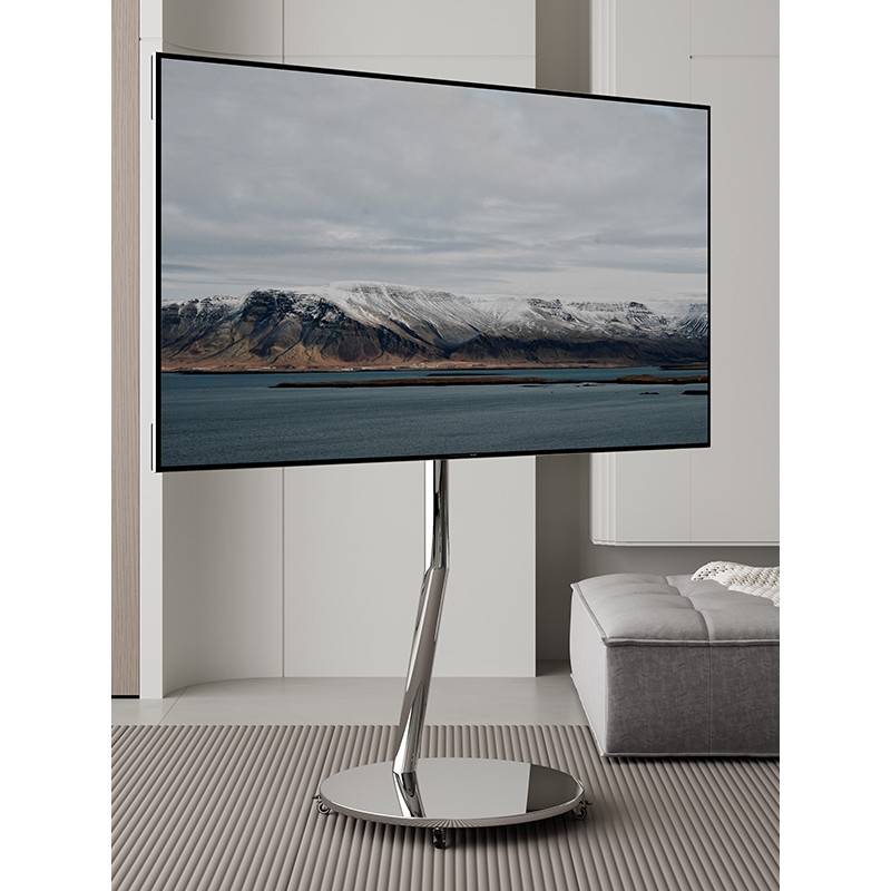 需定制电视机支架落地可移动客厅游戏屏通用40-75寸不锈钢金属带