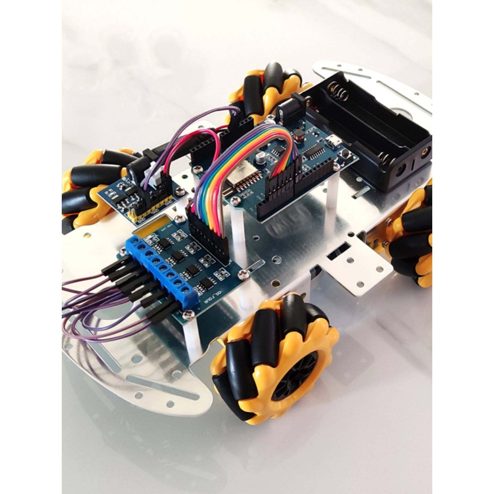 wifi遥控车麦克纳姆轮全向车esp8266可编程智能小车创客制作套件