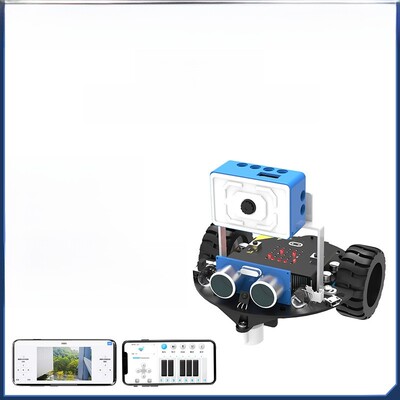 Microbit智能小车套件AI视觉跟随wifi视频机器人图形化编程教育