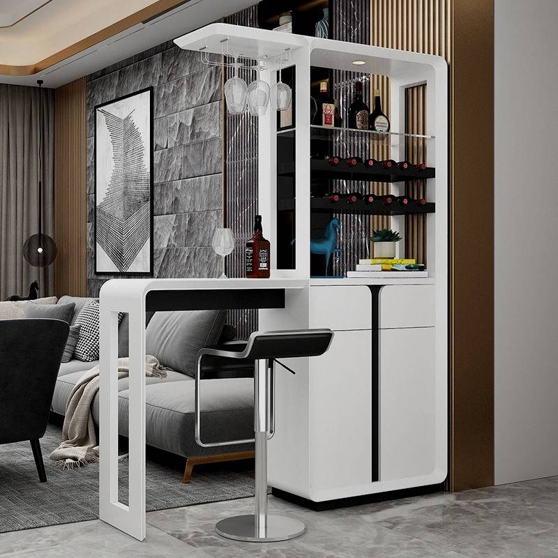 需定制吧台隔断柜家用酒柜现代简约小吧台桌酒吧柜子客厅餐厅玄关