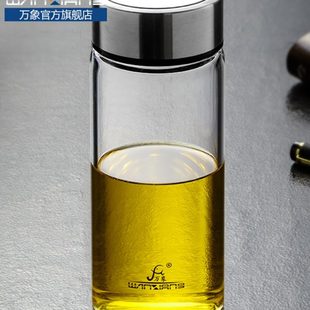 办公商务杯耐高温家用喝水杯子U128 万象单层玻璃水杯大容量男士
