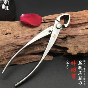 麦斯旺盆景制作不锈钢叉枝剪斜口剪鱼嘴钳斜切剪钳专业养护工具盆