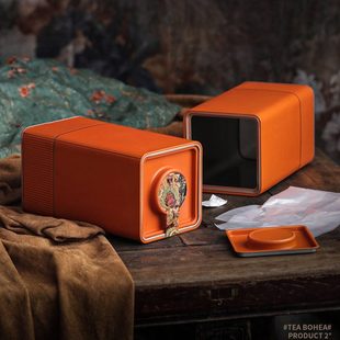 高档散茶茶叶罐铁罐岩茶古树滇红普洱绿茶散茶包装盒空礼品盒茶叶