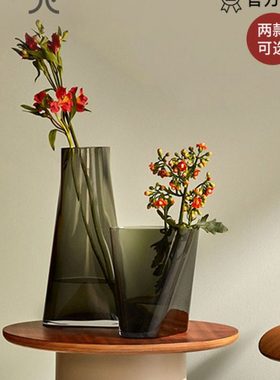 土耳其进口NUDE 创意北欧式水晶玻璃INCA印加花瓶摆件客厅插花器