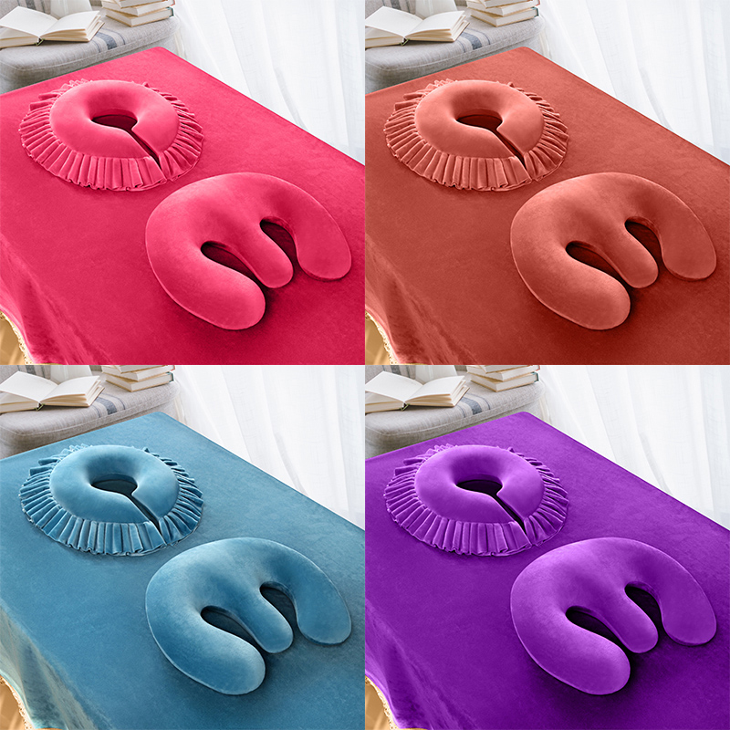 美容院胸趴枕U型枕o美容床枕头乳胶趴趴枕按摩床洞口护脸垫可拆洗