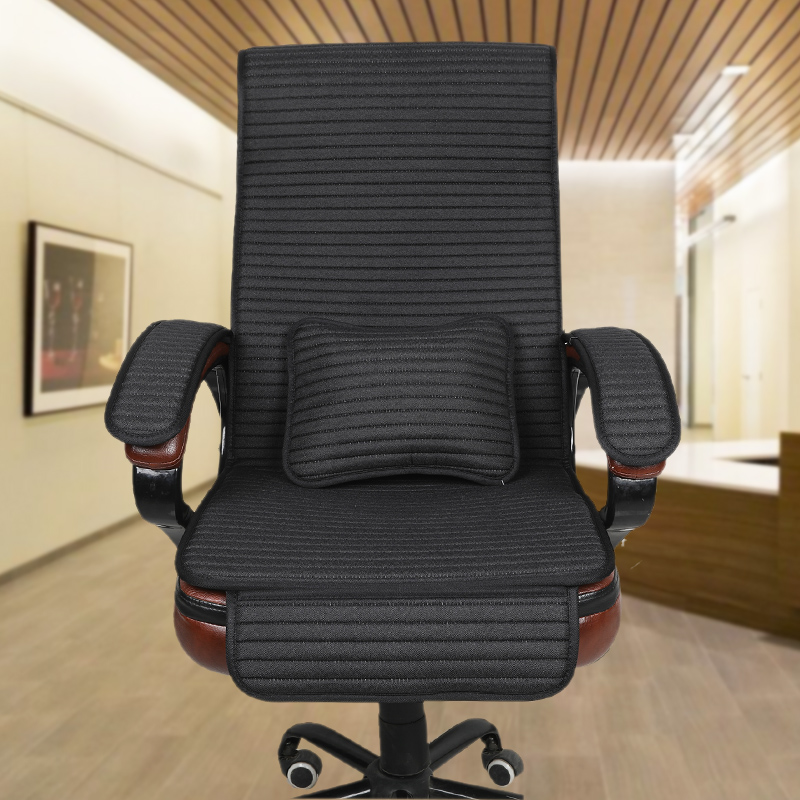 椅子垫子办公室坐垫靠背一体凳子椅D垫套老板椅靠垫屁股垫四季通