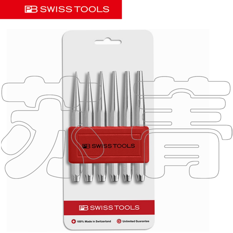 瑞士原装PB Swiss Tools吸塑装锥形冲头6件套 PB 735Z.B CN