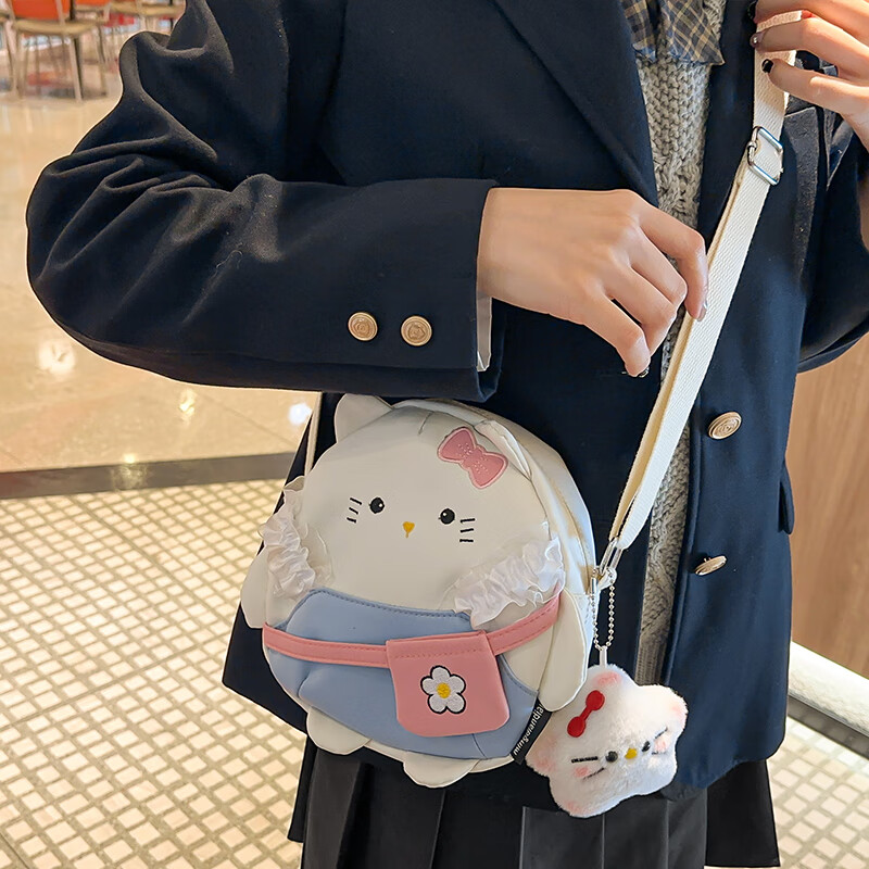 鸥咖诺日系可爱猫咪帆布包女生百通用款女包