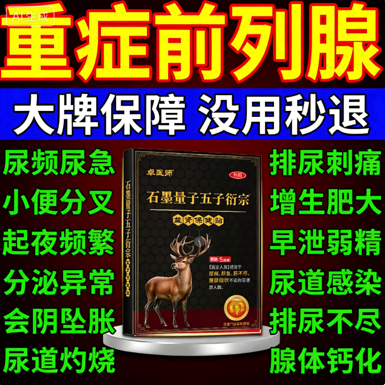 拐老怪热磁前列腺贴列腺炎肥大增生钙化专药男排尿困难不泄正品