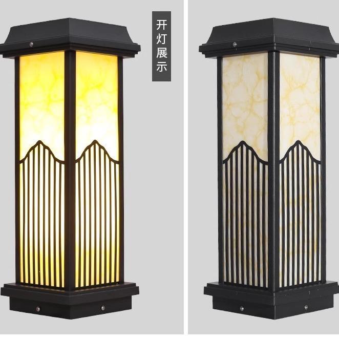 太阳能地灯小区庭院灯花园别墅楼盘户外草坪灯家用院子门柱灯