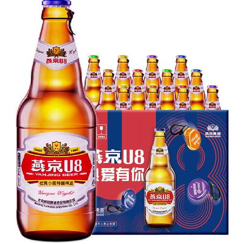 燕京啤酒U8小度特酿500ml*12瓶