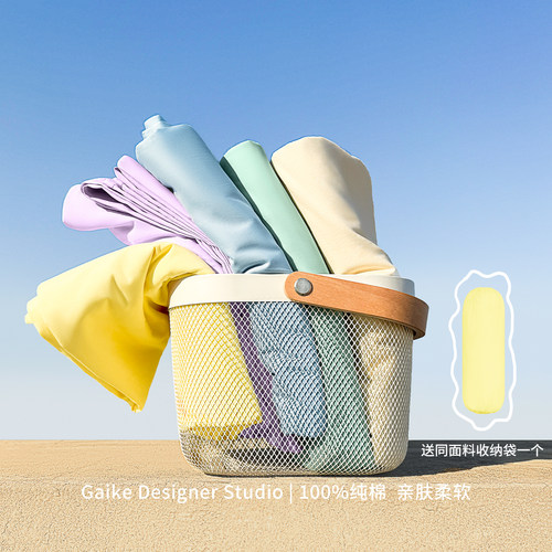 Gaike多巴胺纯色100全棉色织透气亲肤A类可裸睡四季纯棉床单床笠