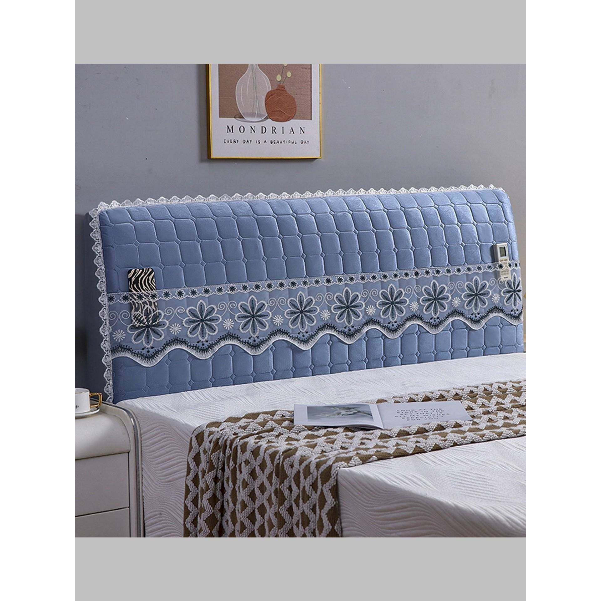 绒布夹棉加厚全包床头罩新款弹力软包布艺床头套罩欧式靠垫防尘罩,居家布艺,床头罩,淘宝优惠券,粉丝福利购,淘宝优惠卷