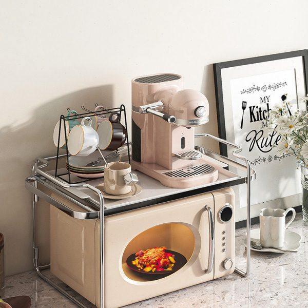 厨房折叠微波炉烤箱一体家用双层架子置物架台面收纳多功能小家电,厨房/烹饪用具,微波炉置物架,淘宝优惠券,粉丝福利购,淘宝优惠卷