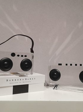 现代创意轻奢透明水晶收音机家居装饰摆件软装饰品水晶工艺品摆设