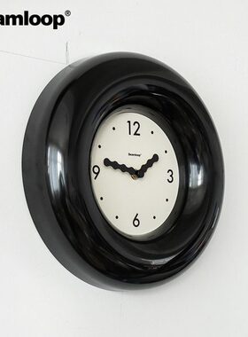 啵乔botro钟表挂钟客厅2024新款简约现代家用时钟挂墙中古静音