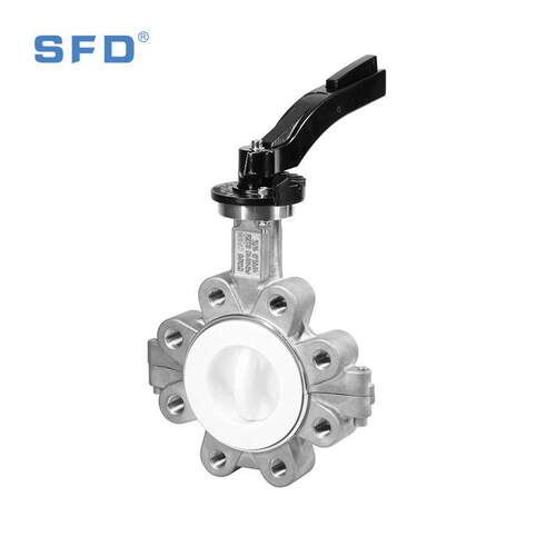支耳式衬氟蝶阀凸耳式衬氟支耳凸耳衬氟衬四氟阀门耐腐蚀化工蝶形