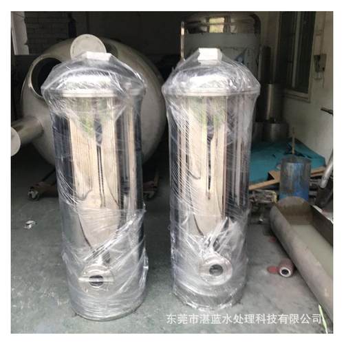 厂家直销304不锈钢水处理保安精密过滤器普通法兰式20寸10芯平底