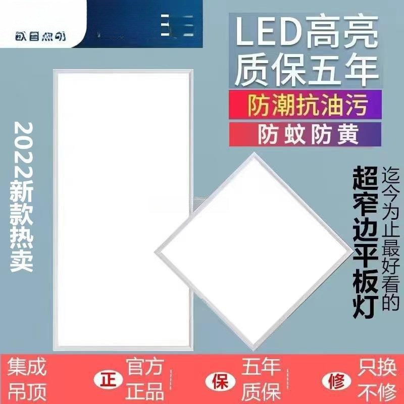 集成吊顶灯卫生间灯厨房灯铝扣板吸顶灯平板Q灯一件代发包邮到家