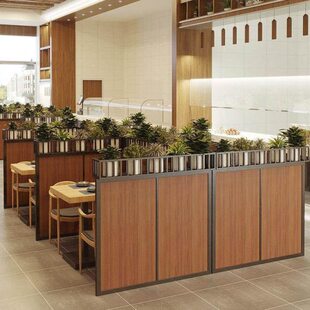 挡板隔断墙桌子矮火锅墙店挡板栏假餐厅卡座隔板屏风隔断围栏饭店