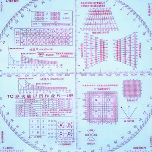 战凯TQ多功能识图作业尺-1型 长21厘米 宽21厘米 - 封面