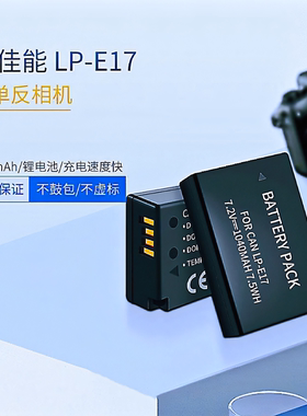LP-E17相机锂电池适用佳能EOS R50 R10 R8 R50v RP 850D 800D 760D 750D 200D二代 77D M5 M6专用座充充电器