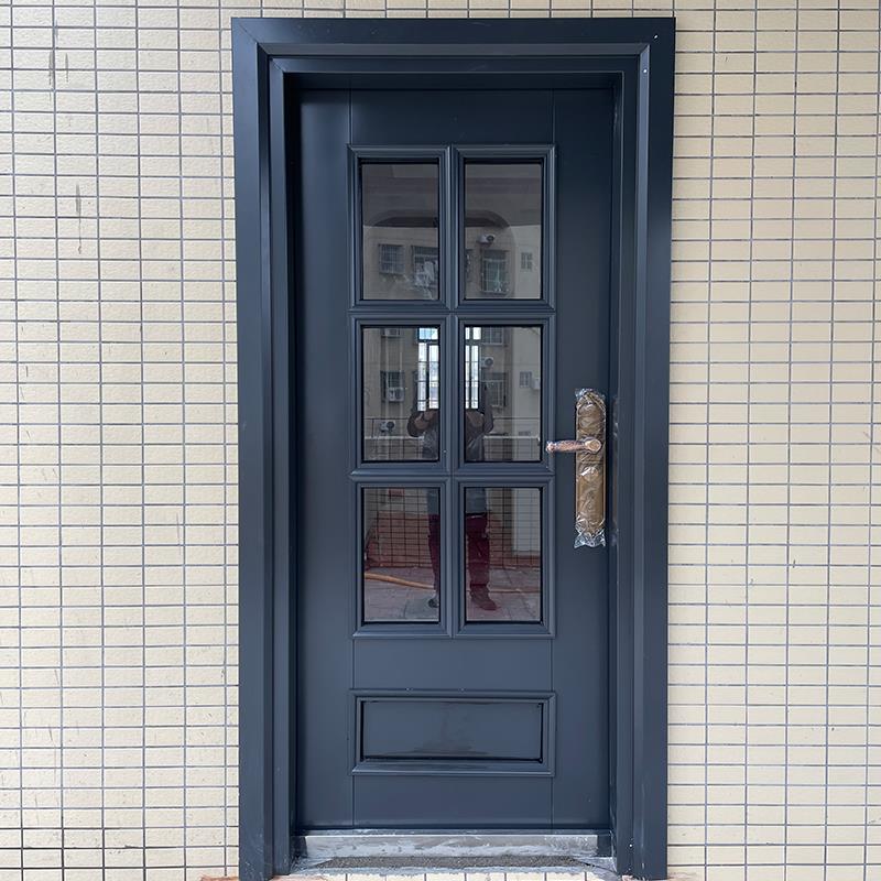 锌合金别墅玻璃阳台后门进户门乡村家用单门农村自建房入户防盗门