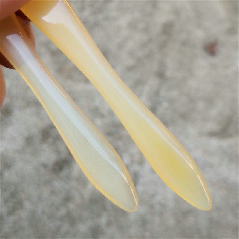 透透的长尖柄山羊角毛衣勾针柄毛线蕾丝手钩编织工具点穴按摩功能