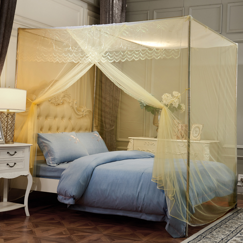 蚊帐1.5m床1.8m床双人单人1.2x2.0床宫廷特密蚊帐支架家用防尘顶